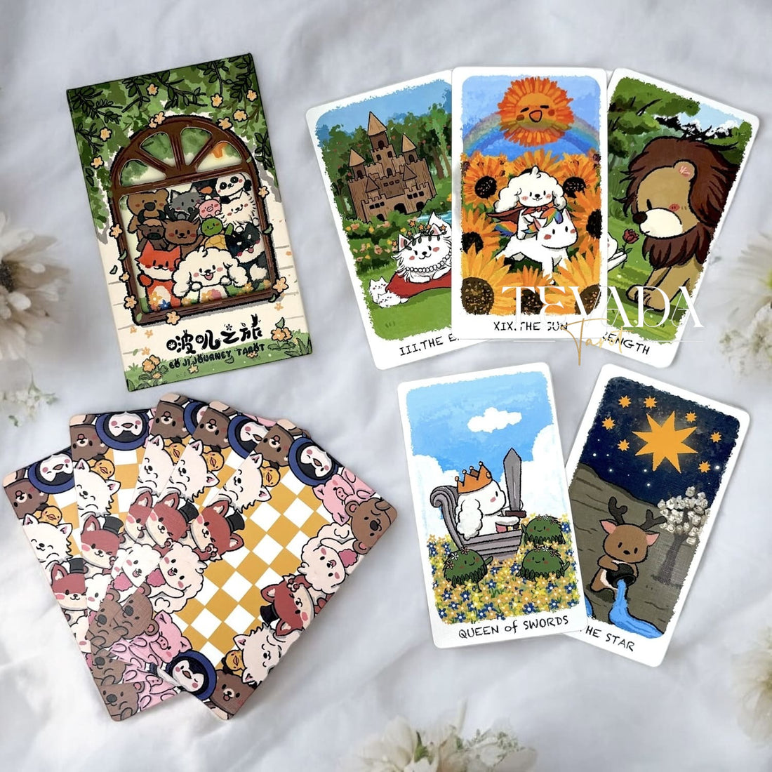 Unlock intuitive guidance with the SD Tarot + Boji Journey Tarot Combo. This whimsical 78-card set blends enchanting imagery and playful wisdom for self-discovery and personal growth.