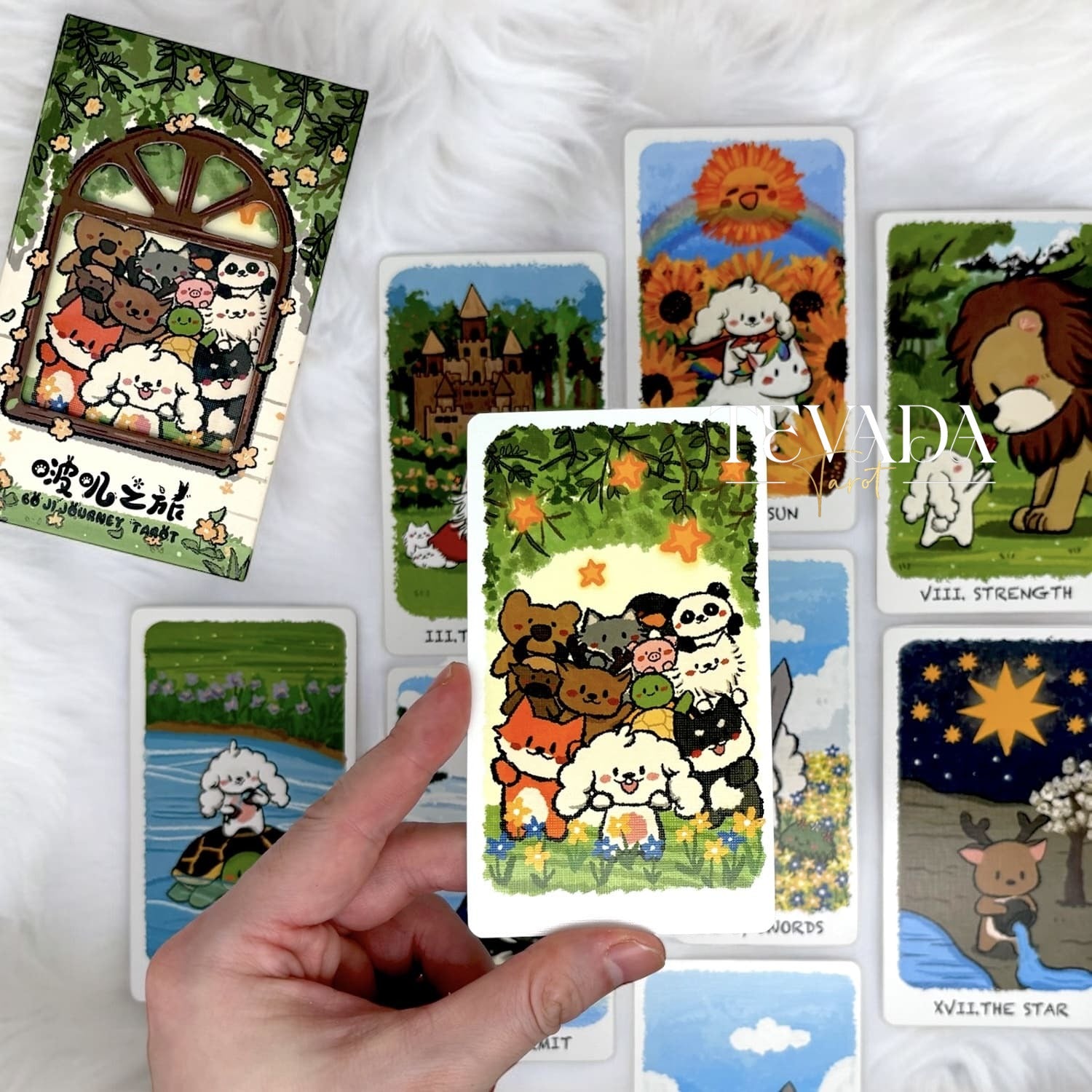 Boing, boing your way to inner wisdom with the Boji Journey Tarot! This enchanting 78-card deck features adorable animal guides and the magic of Tarot. Explore captivating landscapes and discover the carrots of self-growth! ✨