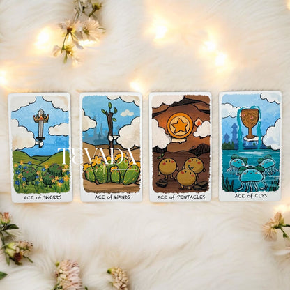 Boing, boing your way to inner wisdom with the Boji Journey Tarot! This enchanting 78-card deck features adorable animal guides and the magic of Tarot. Explore captivating landscapes and discover the carrots of self-growth! ✨