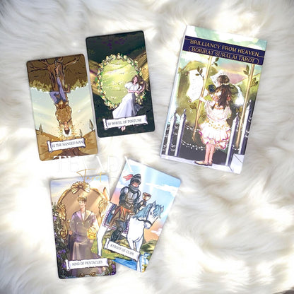 Discover intuitive guidance with the Brilliancy from Heaven Tarot, a 78 hand-drawn card deck that explores both hope and despair for powerful divination and personal growth.