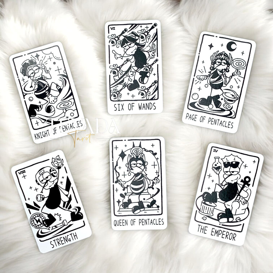 Dive into whimsical divination with the Buzzing Mosquito Tarot! This 78-card monochrome deck blends playful mosquito characters with intuitive guidance for unique and insightful readings.