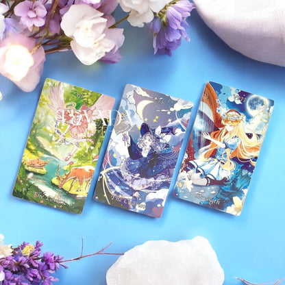 Discover the Cardamom Dreams Tarot COMMON Edition—78 pastel anime-inspired cards offering clarity, inspiration, and whimsical guidance for magical everyday readings.