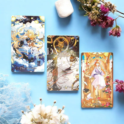 Discover the Cardamom Dreams Tarot COMMON Edition—78 pastel anime-inspired cards offering clarity, inspiration, and whimsical guidance for magical everyday readings.