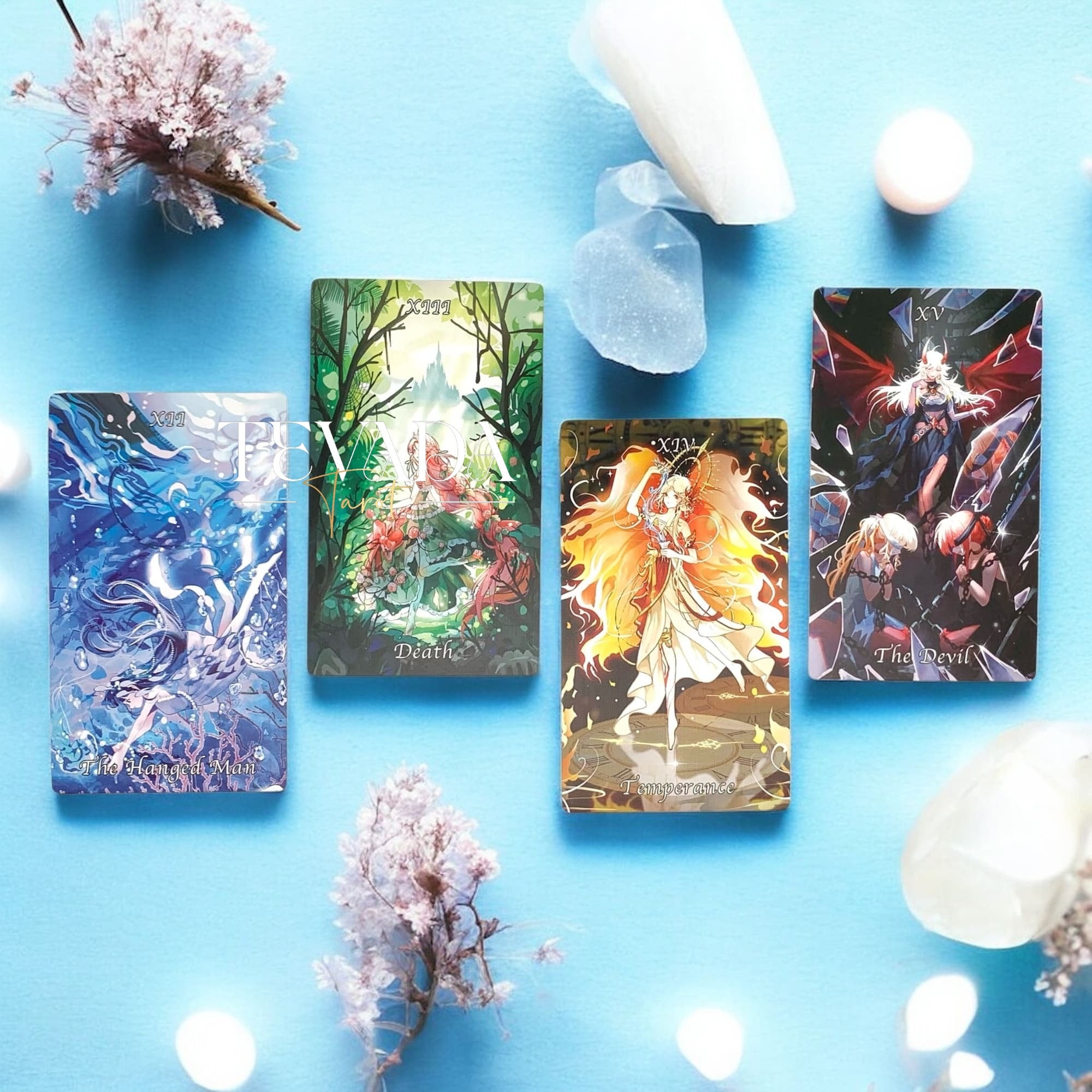 Discover the Cardamom Dreams Tarot COMMON Edition—78 pastel anime-inspired cards offering clarity, inspiration, and whimsical guidance for magical everyday readings.