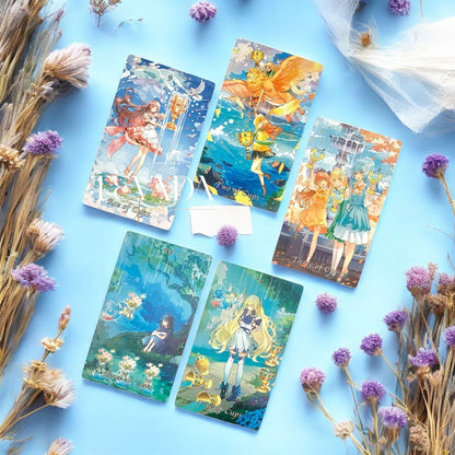 Discover the Cardamom Dreams Tarot COMMON Edition—78 pastel anime-inspired cards offering clarity, inspiration, and whimsical guidance for magical everyday readings.