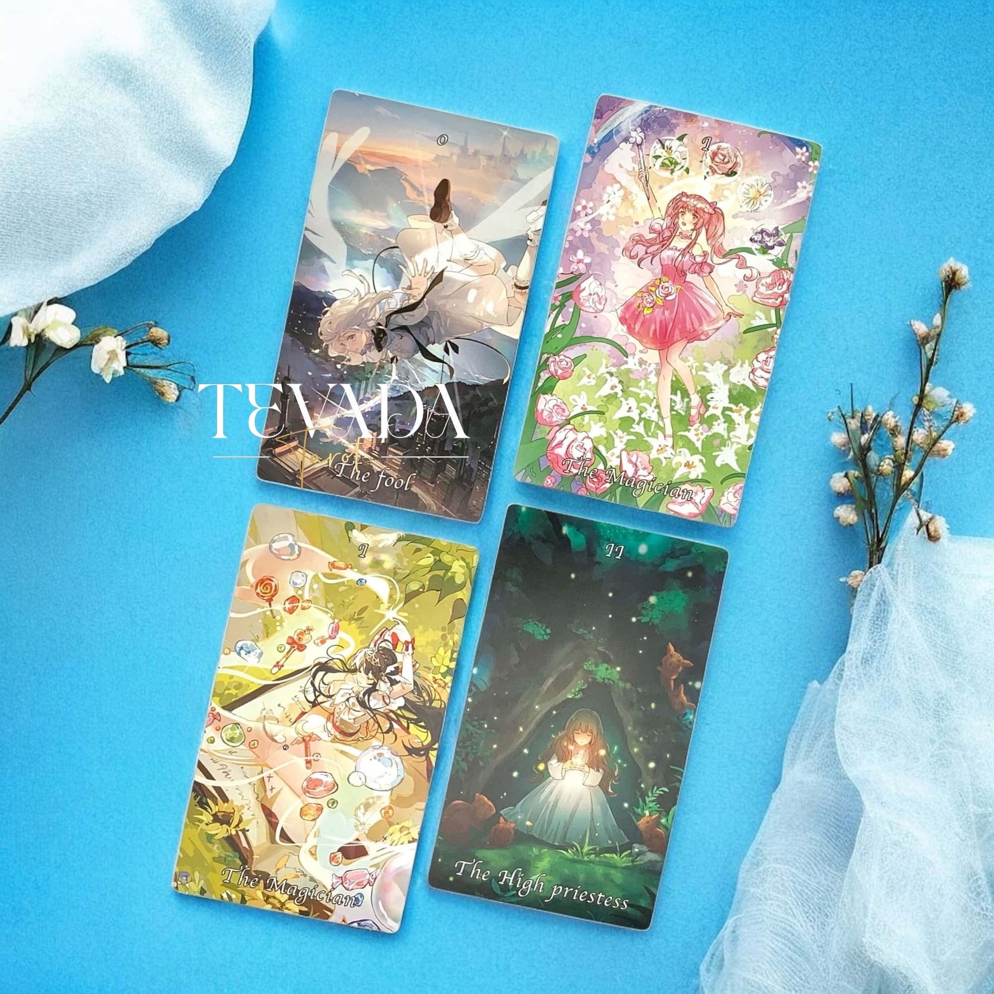 Discover the Cardamom Dreams Tarot COMMON Edition—78 pastel anime-inspired cards offering clarity, inspiration, and whimsical guidance for magical everyday readings.