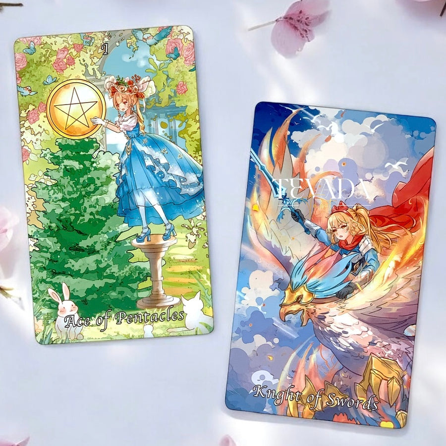 Discover the magical Cardamom Dreams Tarot DELUXE: 78 pastel, fairy, and anime-themed cards for intuitive readings and personal growth. Perfect for both beginners and experienced tarot readers.