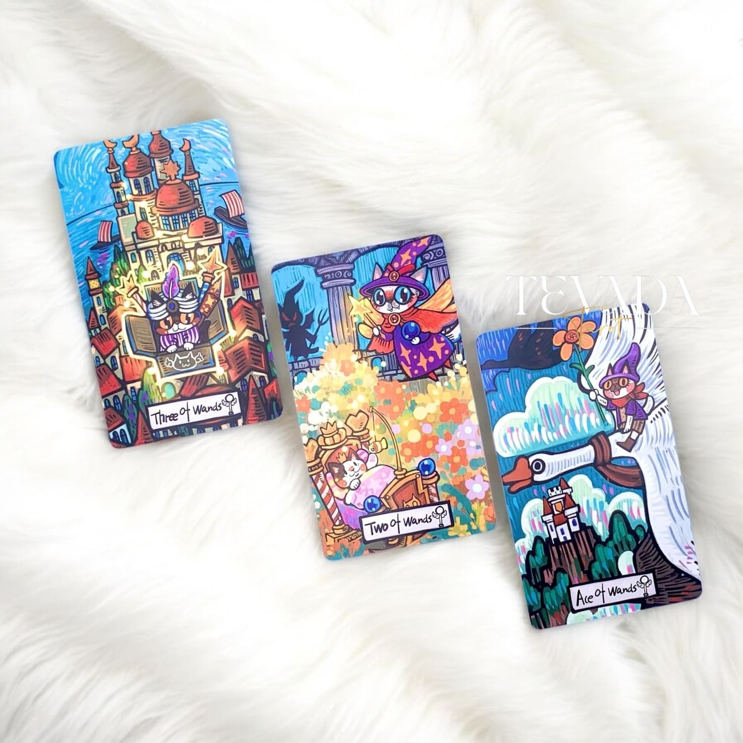 Cat Star Tales Tarot – A 78-card deck of hand-drawn feline magic, blending fairy tale charm with intuitive guidance for deep, dreamy readings and self-discovery.