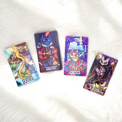 Cat Star Tales Tarot – A 78-card deck of hand-drawn feline magic, blending fairy tale charm with intuitive guidance for deep, dreamy readings and self-discovery.