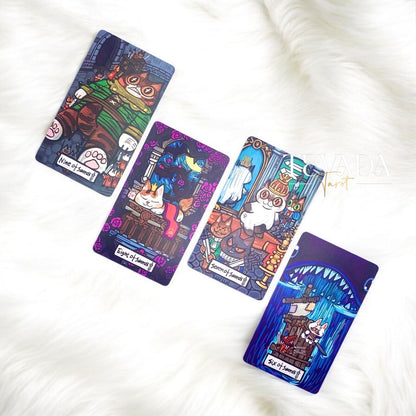 Cat Star Tales Tarot – A 78-card deck of hand-drawn feline magic, blending fairy tale charm with intuitive guidance for deep, dreamy readings and self-discovery.