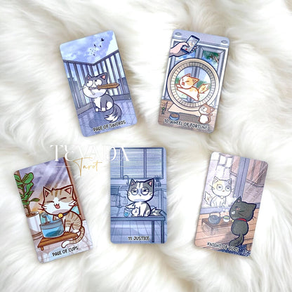 Explore the Cats Neighbor Tarot, a 78-card deck blending magical cat wisdom with intuitive guidance. Perfect for uncovering truths, warding off negativity, and finding clarity.