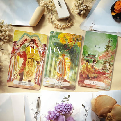 Explore Chang An’s Illusion Tarot DELUXE Edition—78 cards in Chinese art style, blending history and intuition for magical readings, spiritual guidance, and personal clarity.