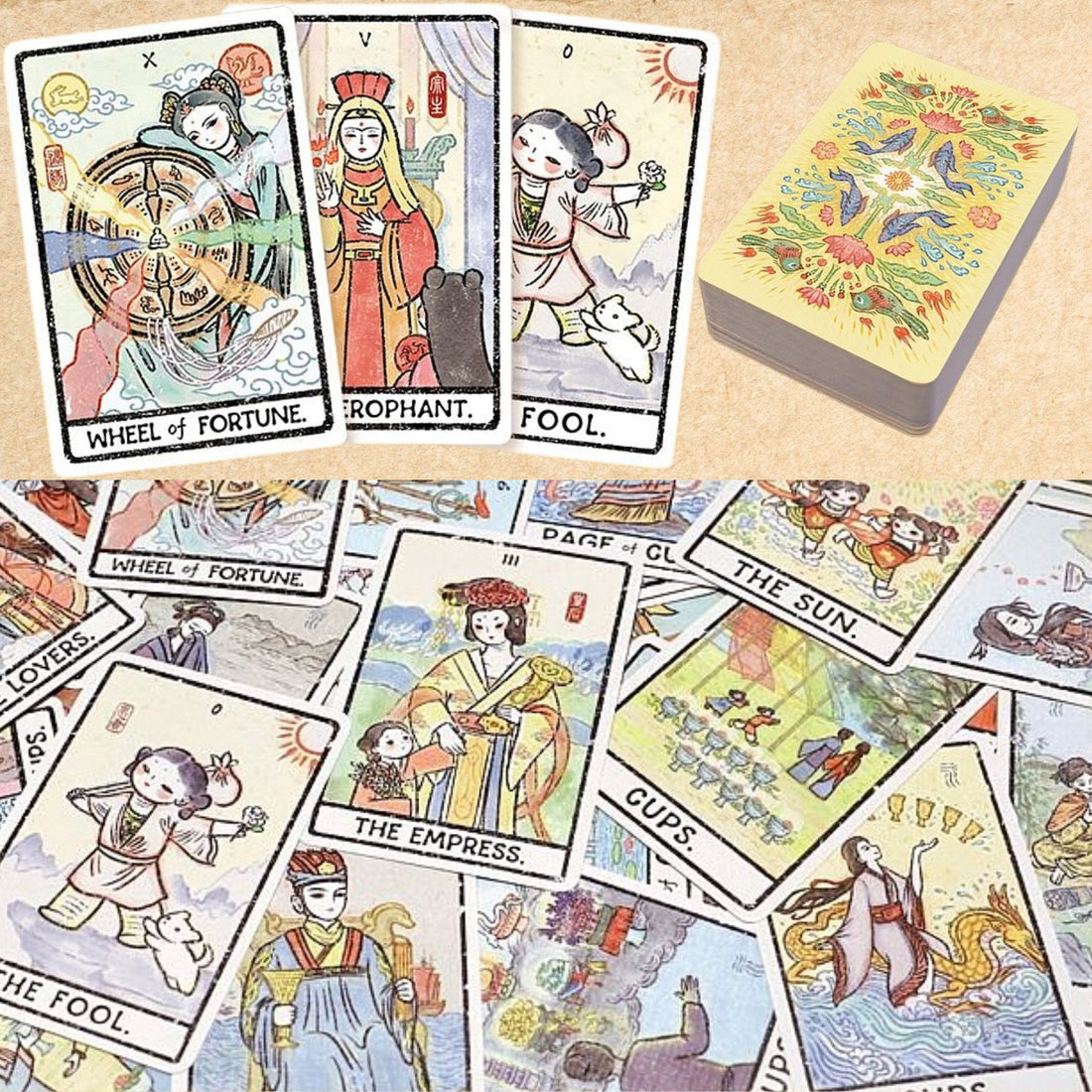 Discover the China Doll Tarot Standard—hand-drawn art, cultural symbolism, and intuitive guidance in one meaningful 78-card deck. Perfect for readers seeking clarity and emotional balance.