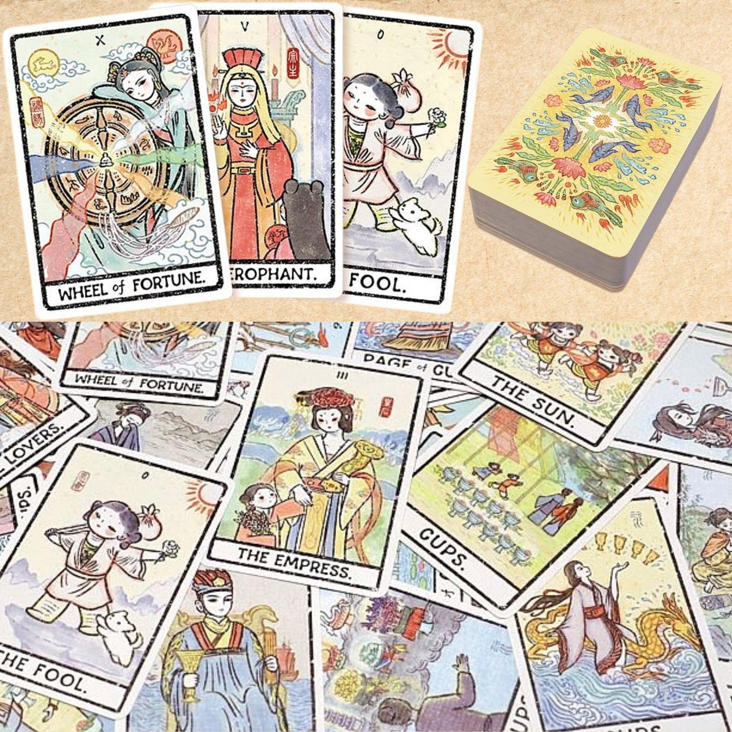Discover the China Doll Tarot Standard—hand-drawn art, cultural symbolism, and intuitive guidance in one meaningful 78-card deck. Perfect for readers seeking clarity and emotional balance.
