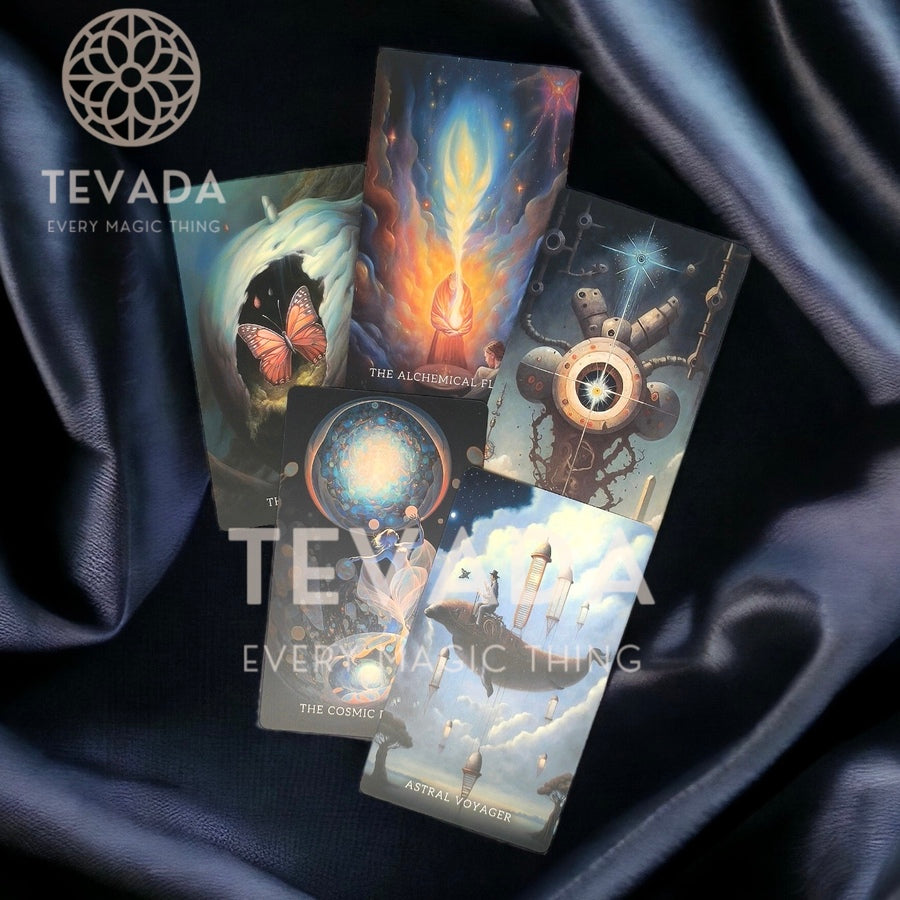 Experience the enchantment of the limited edition Cosmic Dreamer Oracle - an artistic tarot deck designed to awaken your inner wisdom. Unlock spiritual insights and explore metaphysical themes. #IntuitiveTarot #LimitedEdition