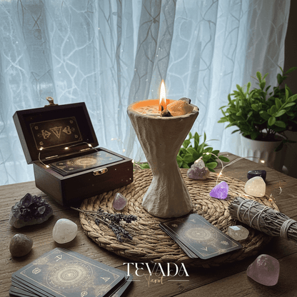 【US ONLY】Visionary Clarity Crystal Tarot Candle