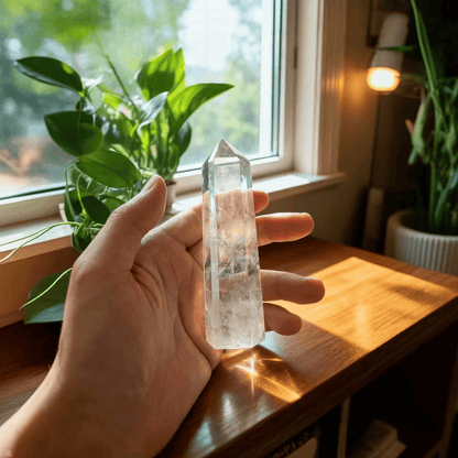 Mystic Clear Quartz Point Tower for Healing &amp; Meditation