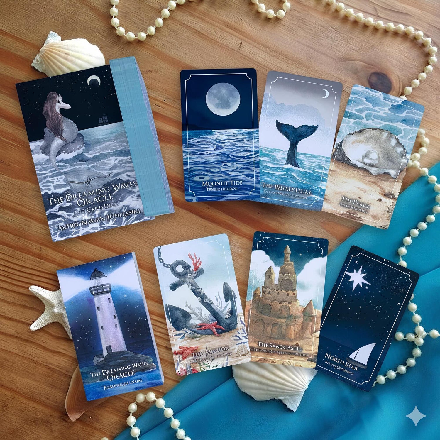 Explore serenity with the Dreaming Waves Oracle. Soft feather whispers and ocean waves inspire hope, strength, and grace in this beautiful 60-card deck perfect for self-reflection and growth.