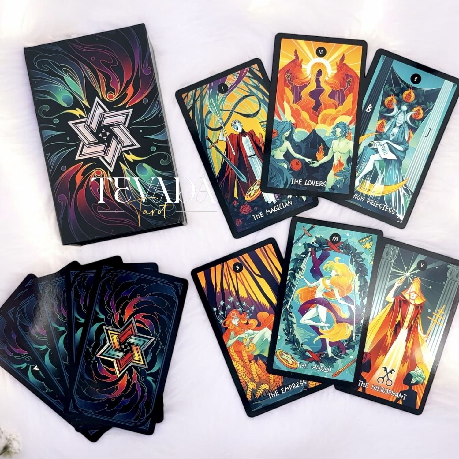 Unveil the Elemental Strength Tarot. This 78-card deck captures fire water air and earth through symbolic colors and pure elemental energy offering balance wisdom and clarity for your spiritual journey.