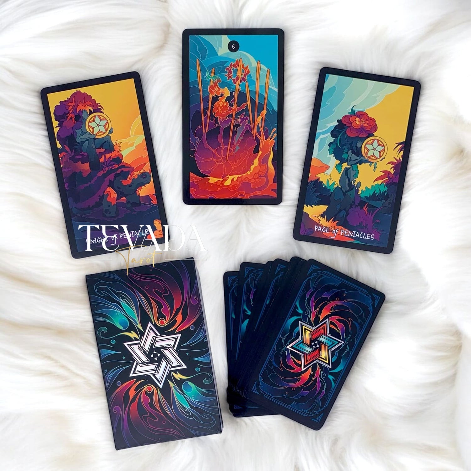 Unveil the Elemental Strength Tarot. This 78-card deck captures fire water air and earth through symbolic colors and pure elemental energy offering balance wisdom and clarity for your spiritual journey.