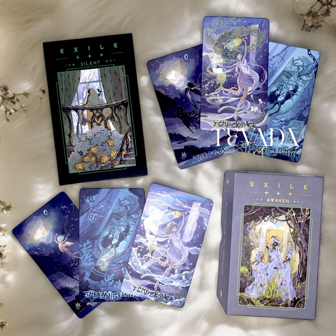 Unlock your intuitive journey with the Exile Tarot Duo. The AWAKEN and SILENT Editions offer a transformative 78-card experience, guiding you through self-discovery and growth with quiet wisdom.