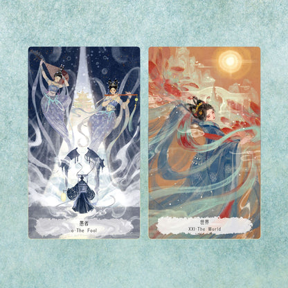 Explore intuitive guidance with the Fabled Cloudland Tarot Deck DELUXE, a 78-card Chinese mythology tarot featuring flowing art, celestial figures, and symbolic wisdom.