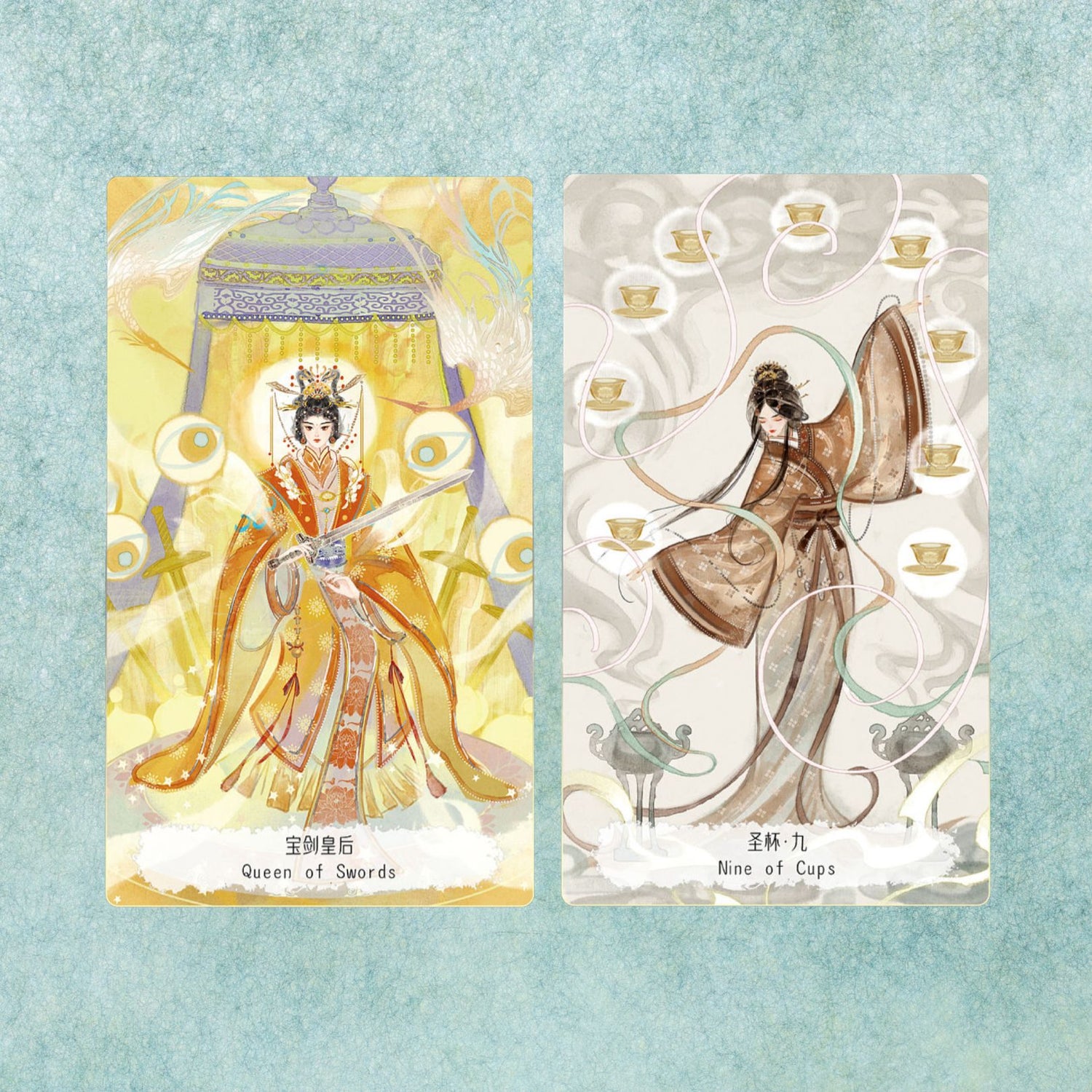 Explore intuitive guidance with the Fabled Cloudland Tarot Deck DELUXE, a 78-card Chinese mythology tarot featuring flowing art, celestial figures, and symbolic wisdom.