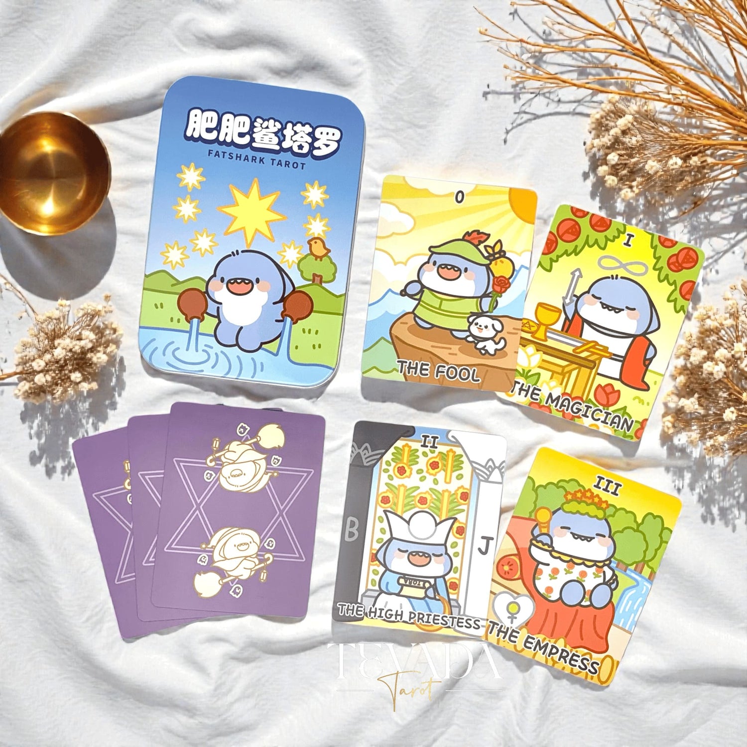 Dive into the FatShark Tarot Deck—a charming, cartoon-style tarot that blends clarity, intuition, and playful shark characters to bring joyful guidance to every reading.