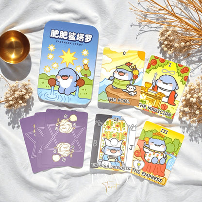 Dive into the FatShark Tarot Deck—a charming, cartoon-style tarot that blends clarity, intuition, and playful shark characters to bring joyful guidance to every reading.