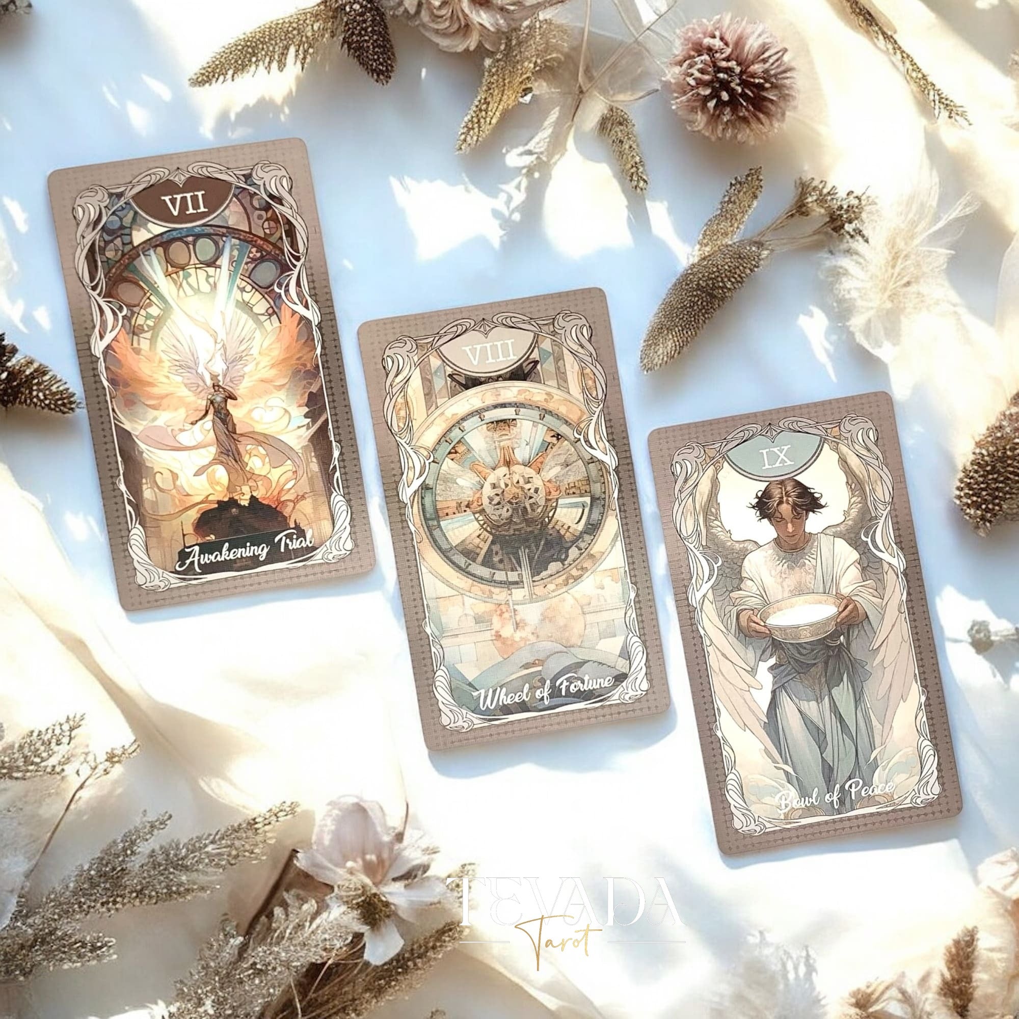Discover the Four Seasons Garden Tarot, a 78-card divination deck blending seasonal imagery and intuitive symbolism for clarity, insight, and spiritual guidance.
