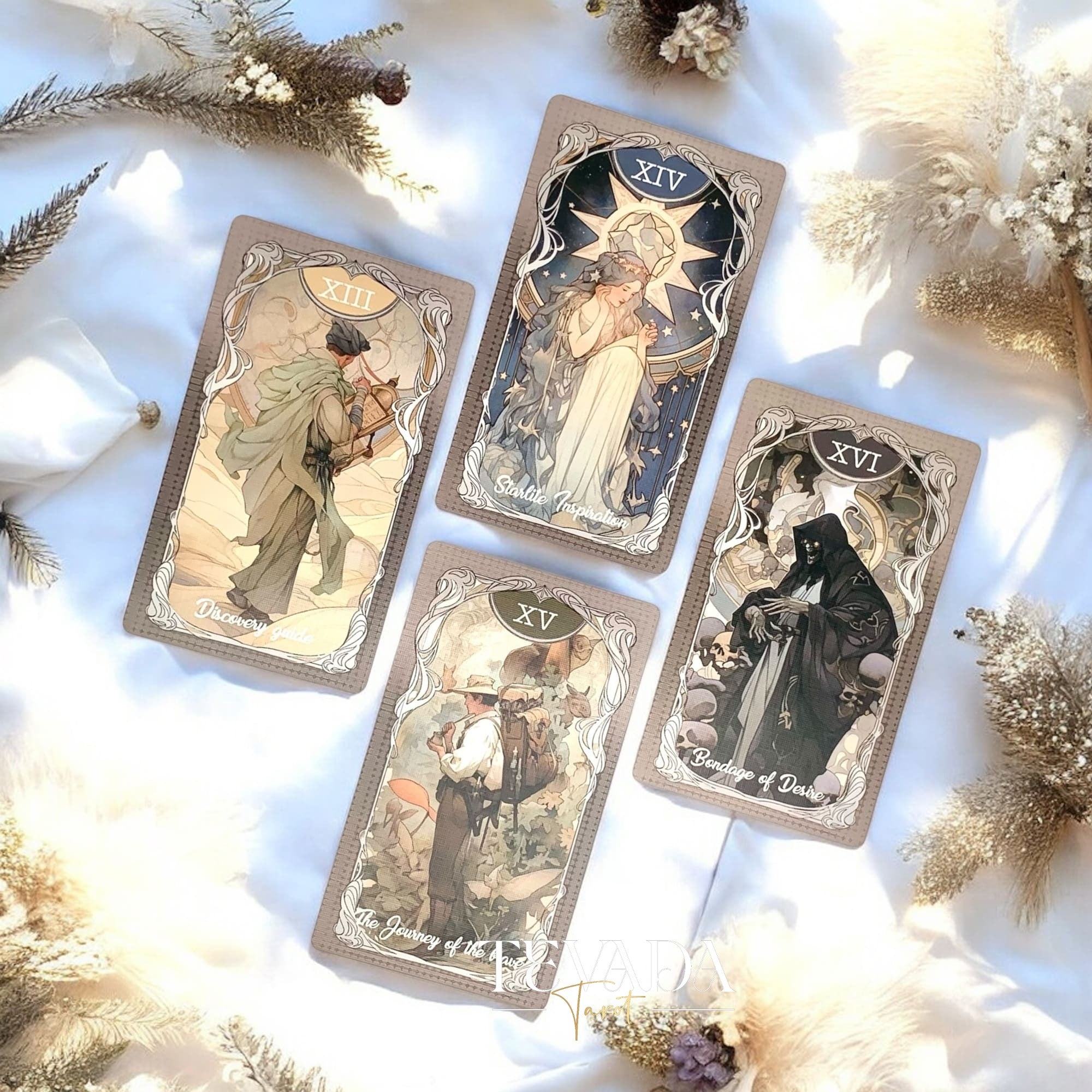 Discover the Four Seasons Garden Tarot, a 78-card divination deck blending seasonal imagery and intuitive symbolism for clarity, insight, and spiritual guidance.