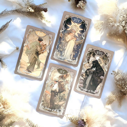 Discover the Four Seasons Garden Tarot, a 78-card divination deck blending seasonal imagery and intuitive symbolism for clarity, insight, and spiritual guidance.