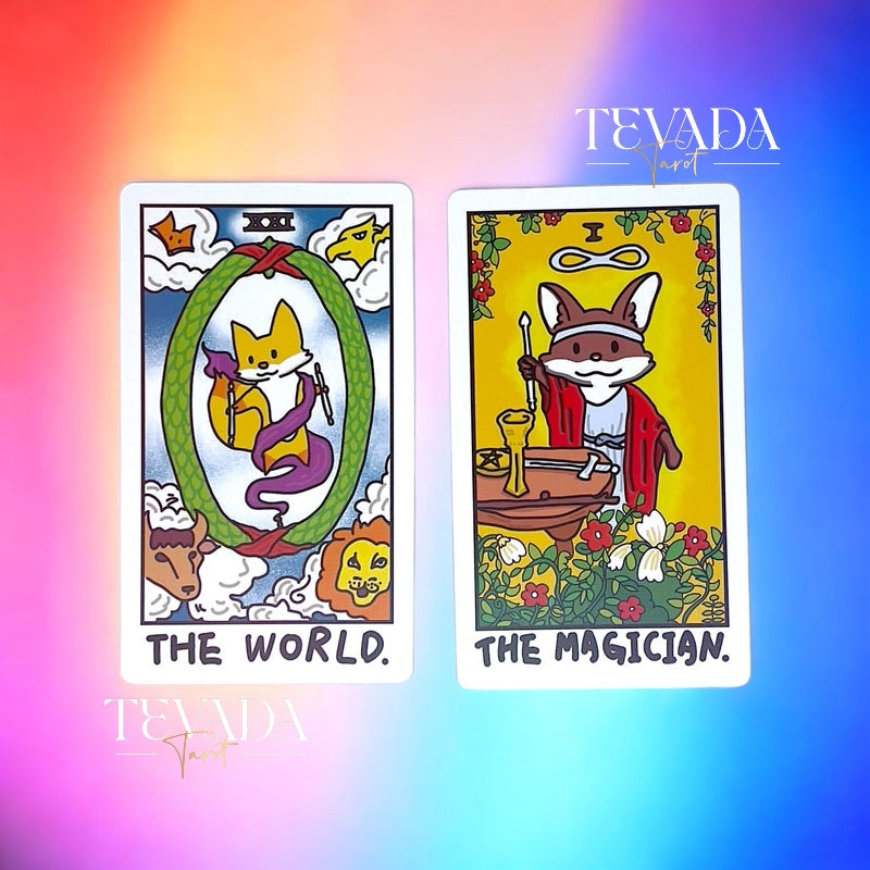 Fox-tastic Tarot!  78 cards of playful wisdom &amp; enchanting art. Connect with your intuition &amp; embark on a magical journey of self-discovery. 
