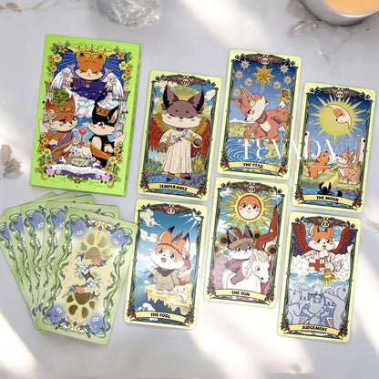 Discover the magical Fox in Eden Garden LIMITED Tarot Deck. 78 beautifully illustrated cards offer intuitive guidance and spiritual insight. Perfect for personal growth and enchanting readings. Shop now!