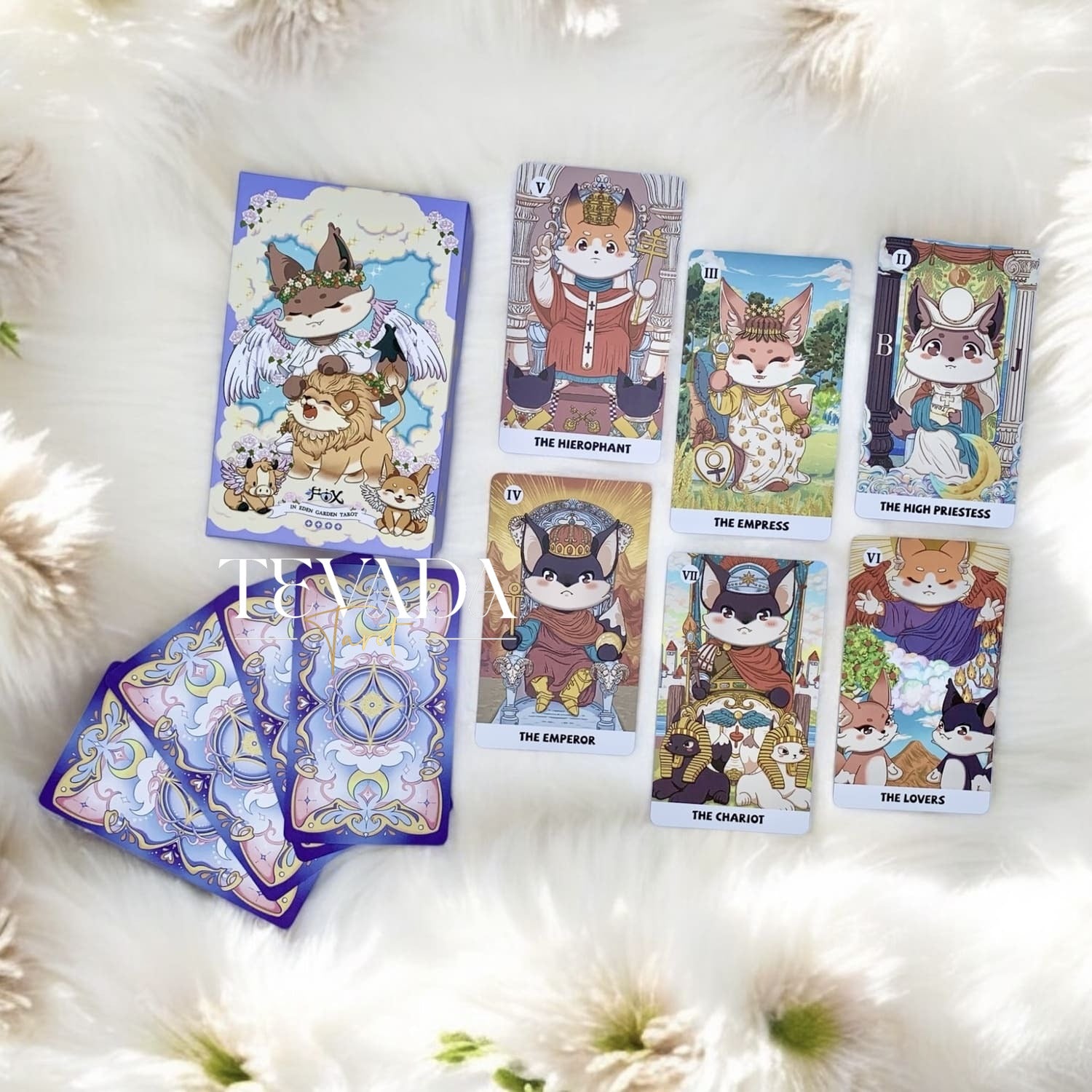 Discover the magical Fox in Eden Garden POCKET Tarot Deck. 78 beautifully illustrated cards offer divine guidance and wisdom. Perfect for intuitive readings and personal growth. Explore now!