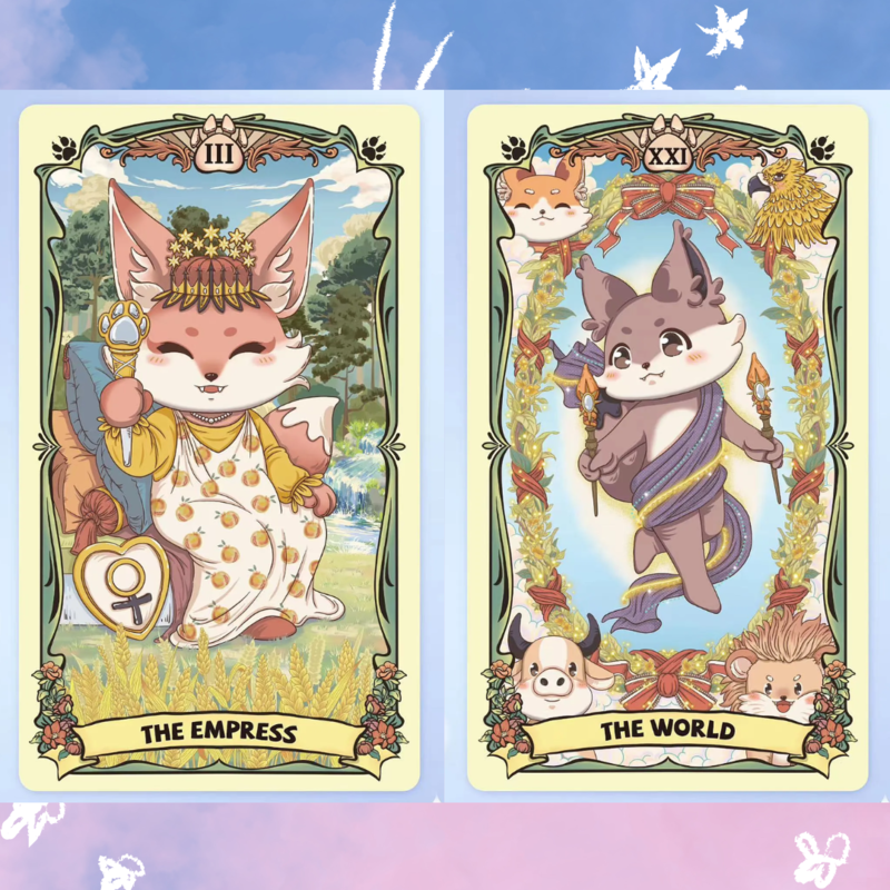 Discover the magical Fox in Eden Garden Tarot Deck. 78 beautifully illustrated cards offer intuitive guidance and spiritual insight. Perfect for personal growth and enchanting readings. Shop now!