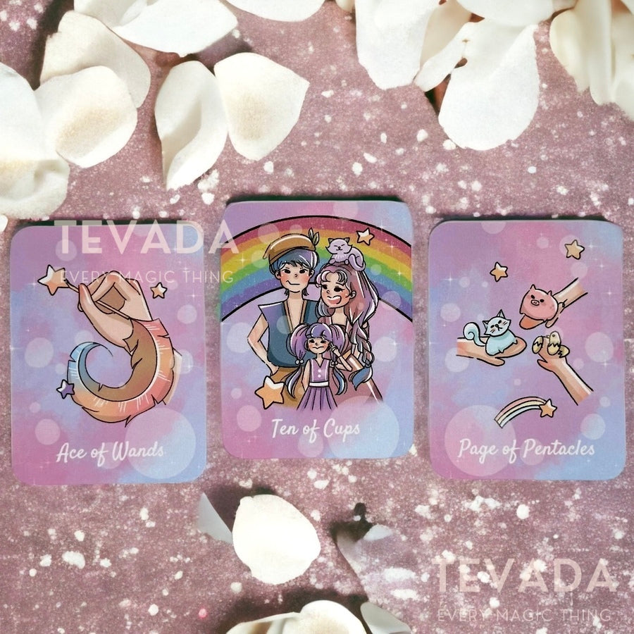 Unleash your inner magic with the Galaxy of Tons of Luck Tarot &amp; Oracle deck! Pocket-sized and filled with pink vibe girl energy, it&