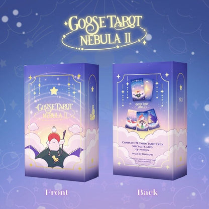 Discover the Goose Tarot NEBULA II, a 78-card deck featuring cute, adventurous geese. Perfect for intuitive readings and personal growth, this whimsical deck offers magical guidance and clarity.