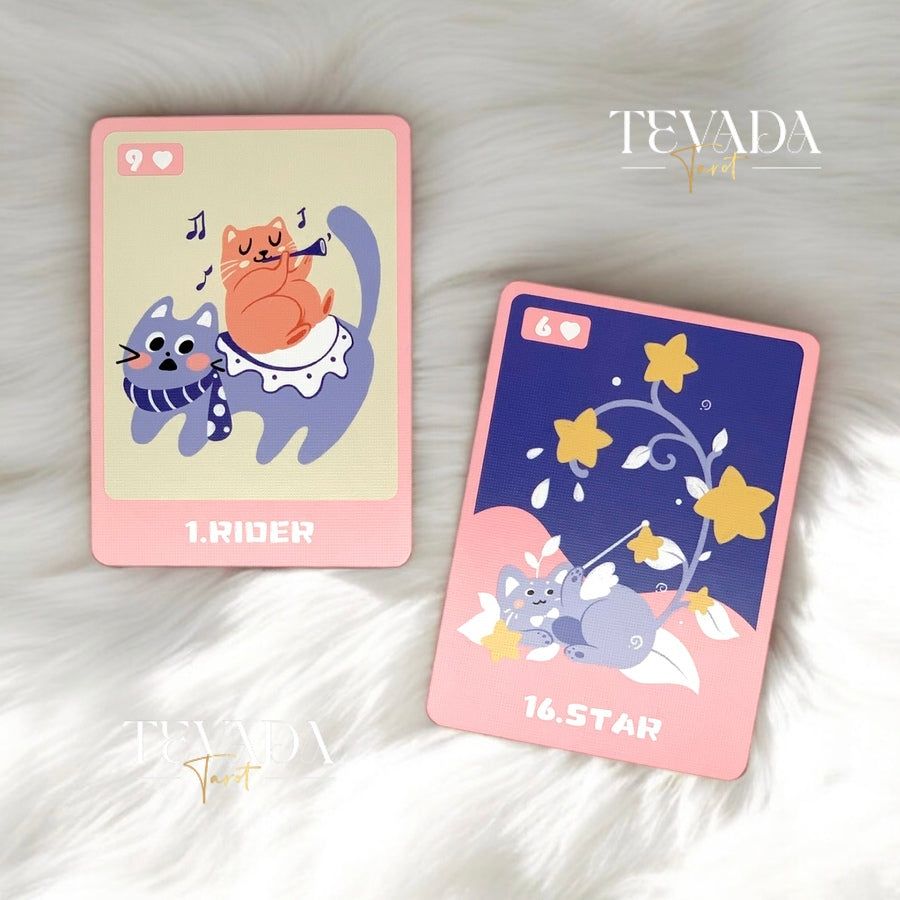 Uncover daily insights with the Happy Daily Lenormand PINK deck, featuring 46 adorable cat-themed cards designed to bring joy and clarity to your readings. Perfect for cat lovers and divination enthusiasts.