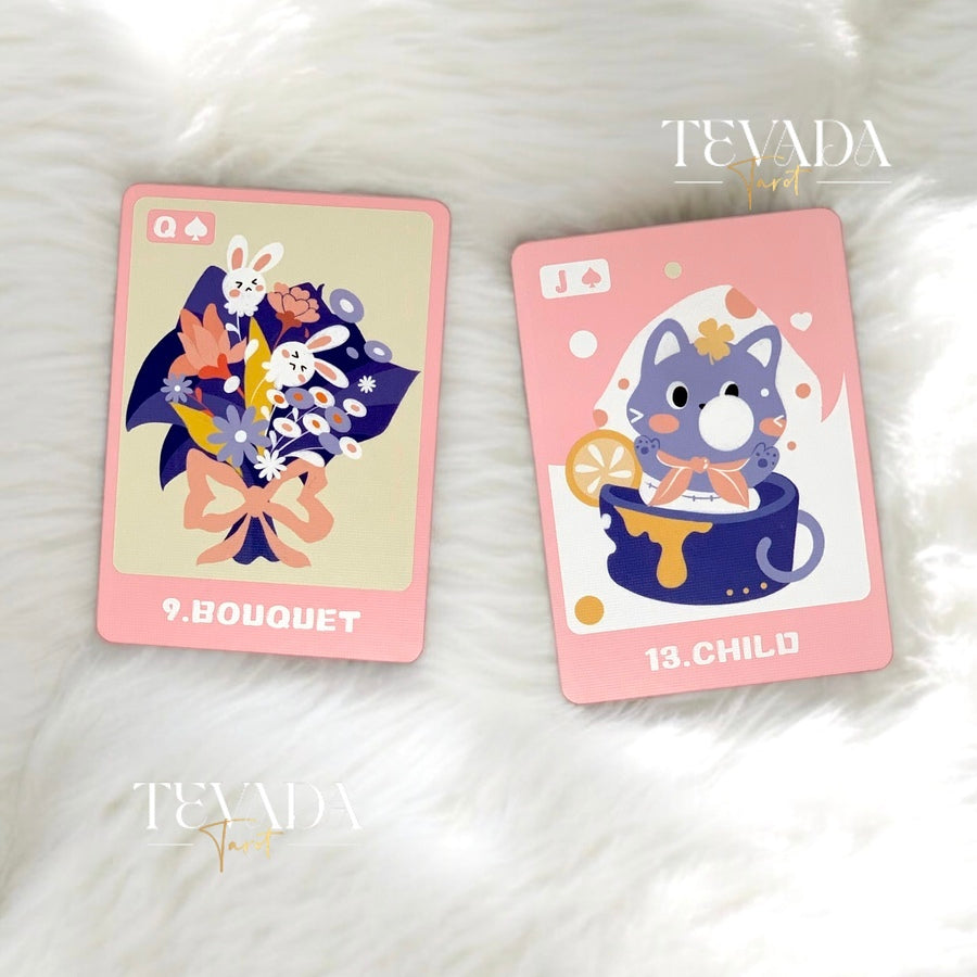 Uncover daily insights with the Happy Daily Lenormand PINK deck, featuring 46 adorable cat-themed cards designed to bring joy and clarity to your readings. Perfect for cat lovers and divination enthusiasts.