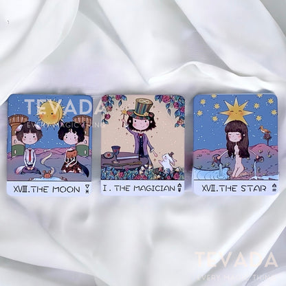 Unveil cosmic mysteries with Honey Knight Tarot POCKET – a cute deck that leads you through a magical village. Elevate your readings with enchanting imagery and intuitive insights.