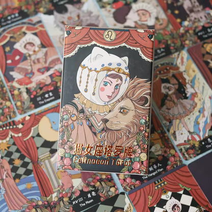 Felinaeon Tarot whimsical cat-woman vintage indie deck for inner child healing and daily tarot reading