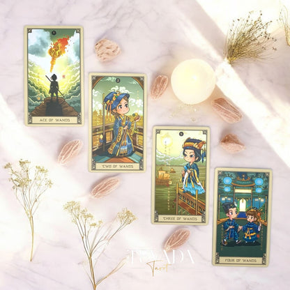 Discover the Indigo de China Tarot — a magical 78-card deck inspired by Chinese mythology, blending art, wisdom, and intuition to guide your spiritual growth and divination journey.