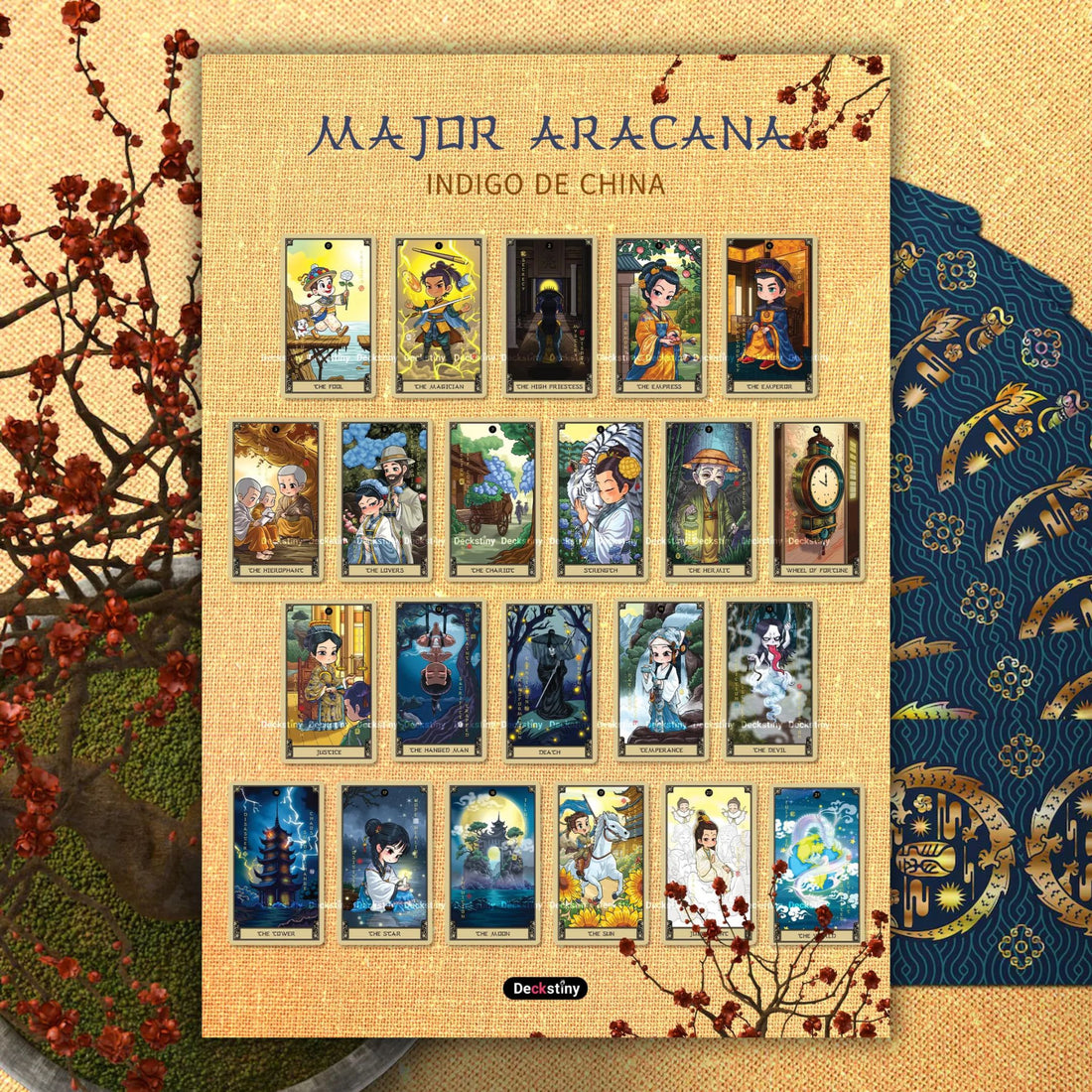 Discover the Indigo de China Tarot — a magical 78-card deck inspired by Chinese mythology, blending art, wisdom, and intuition to guide your spiritual growth and divination journey.