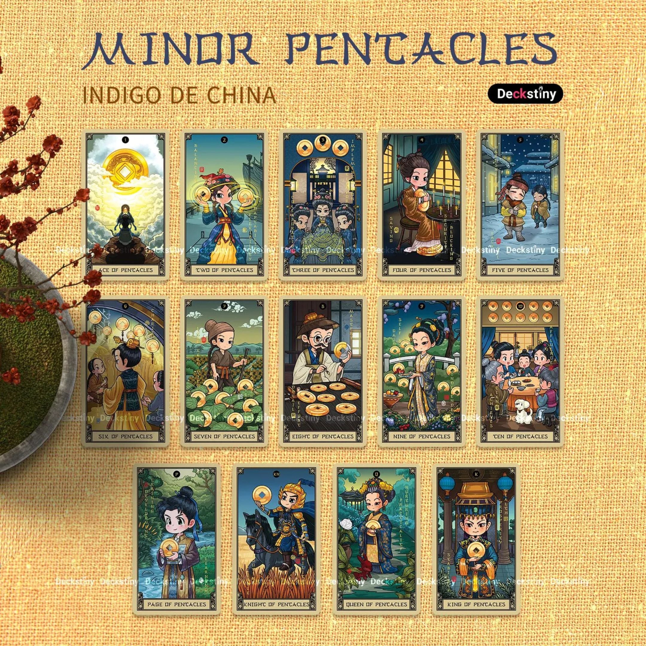 Discover the Indigo de China Tarot — a magical 78-card deck inspired by Chinese mythology, blending art, wisdom, and intuition to guide your spiritual growth and divination journey.