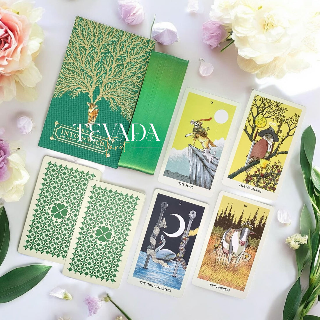 Embark on a journey of self-discovery and spiritual enlightenment with the Into the Wild Tarot &amp; Oracle Deck. With stunning illustrations of animals in the wild and a unique blend of tarot and oracle cards.