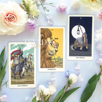 Embark on a journey of self-discovery and spiritual enlightenment with the Into the Wild Tarot &amp; Oracle Deck. With stunning illustrations of animals in the wild and a unique blend of tarot and oracle cards.