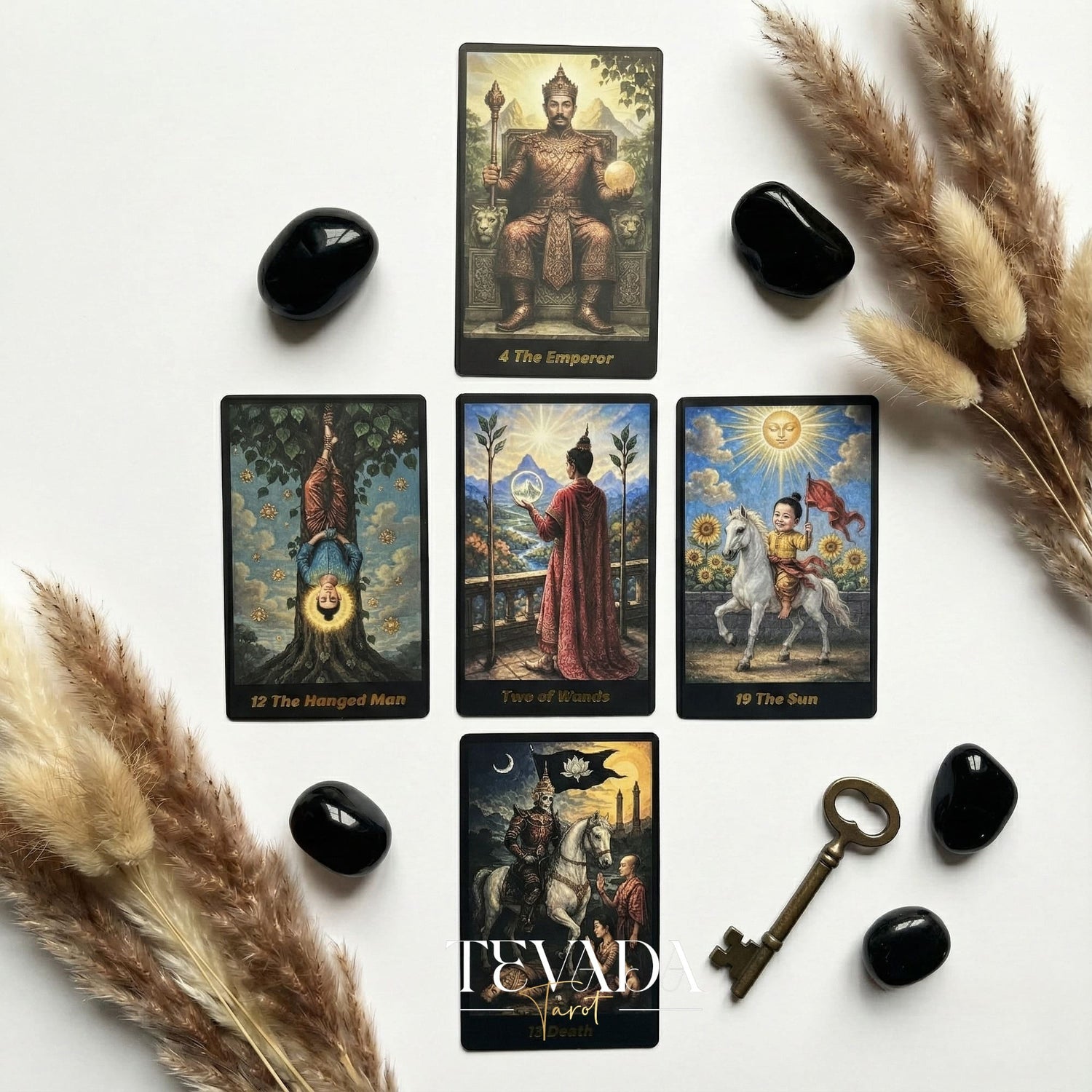 Discover the Journey Back In Time Tarot Deck, featuring stunning ancient Thai artistry. A unique, Rider-Waite inspired set for daily wisdom and clarity.