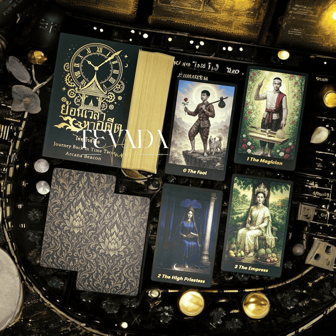 Discover the Journey Back In Time Tarot — a 78-card deck inspired by Thai mythology, blending ancient wisdom and intuitive artistry for magical, soul-guided readings.