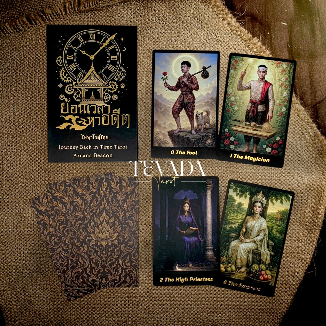 Discover the Journey Back In Time Tarot — a 78-card deck inspired by Thai mythology, blending ancient wisdom and intuitive artistry for magical, soul-guided readings.